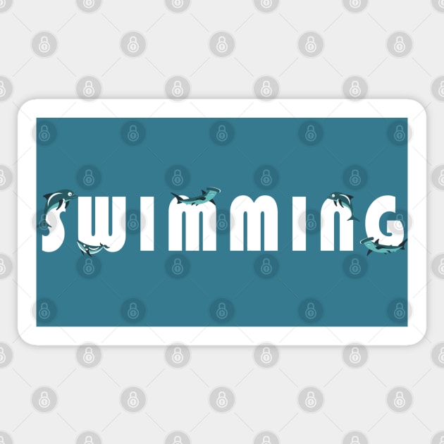 Swimming like dolphins Sticker by Nosa rez